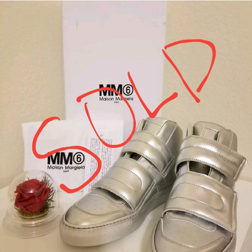 Maison Martin Margiela Silver Hightop Sneakers